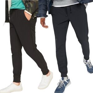 2 Pairs StretchTech Water-Repellent Jogger Pants for Men, Medium